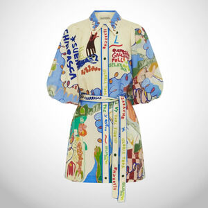 Alemais Multicolor Graphic Print Dress